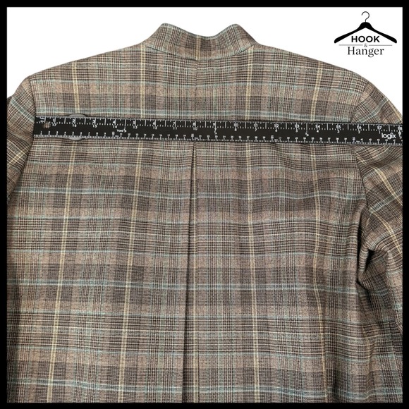 Tapemeasure Plaid Swing Jacket Flared Midi Skirt Suit Set 10 Academia Brown 40s - Picture 13 of 16